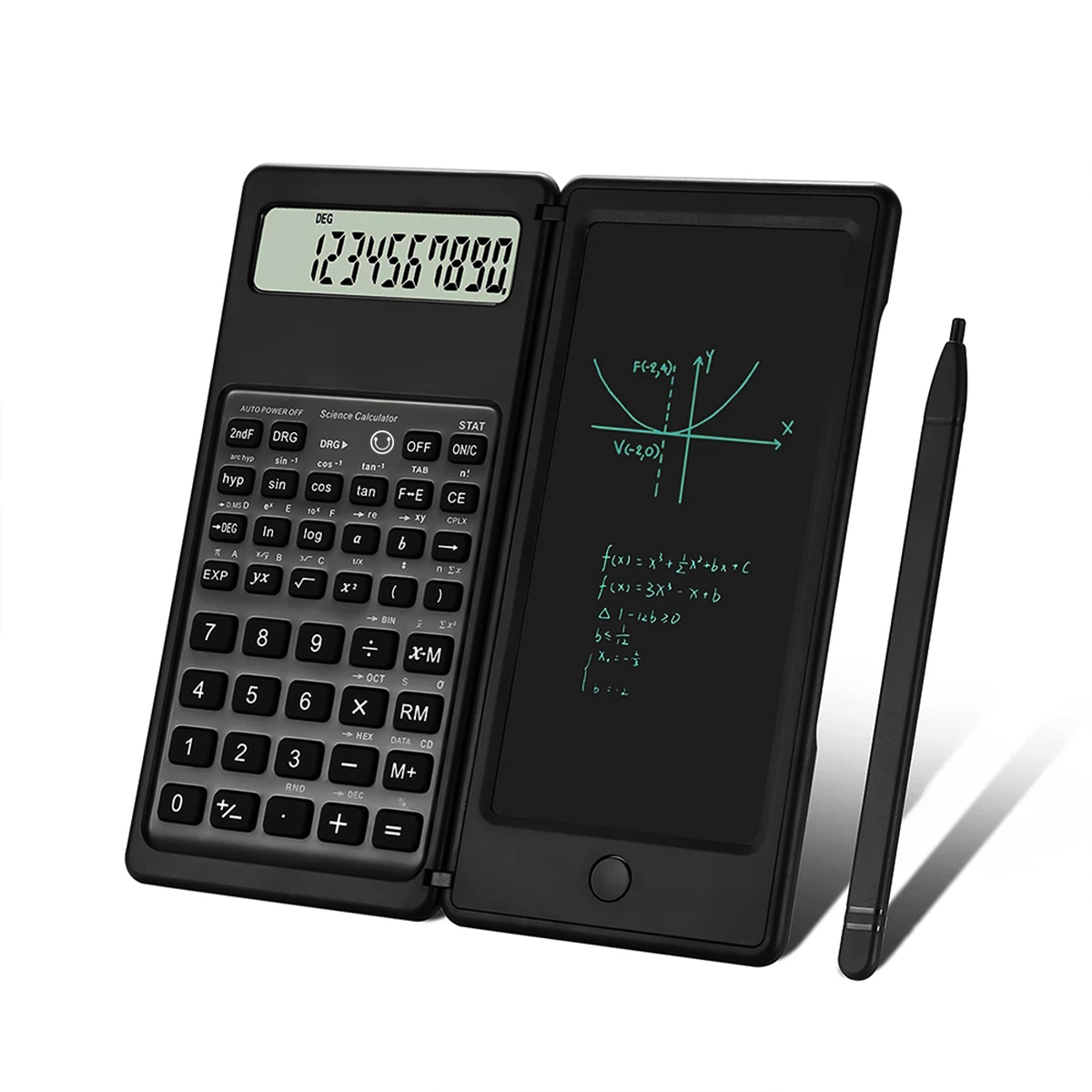 Scientific Calculator For Secondary School - 科学計算機、折りたたみ式タブレット付き、多機能エンジニアリング・金融計算機、学生やオフィス向け