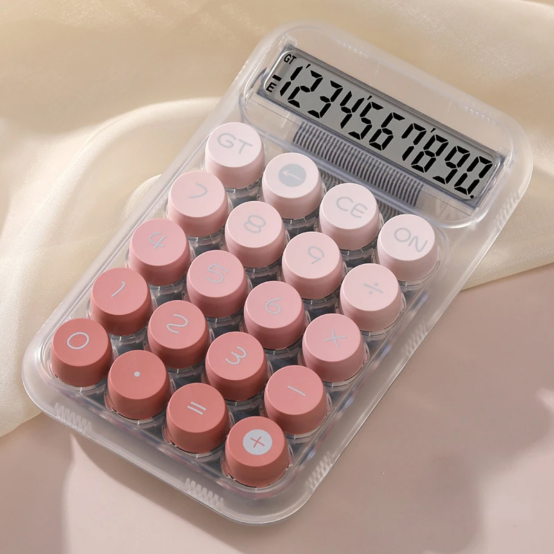 Scientific Calculator For Secondary School - 円形機械電卓 大型ディスプレイ メカニカルドットキーボード 新学期用品 学生/金融文具