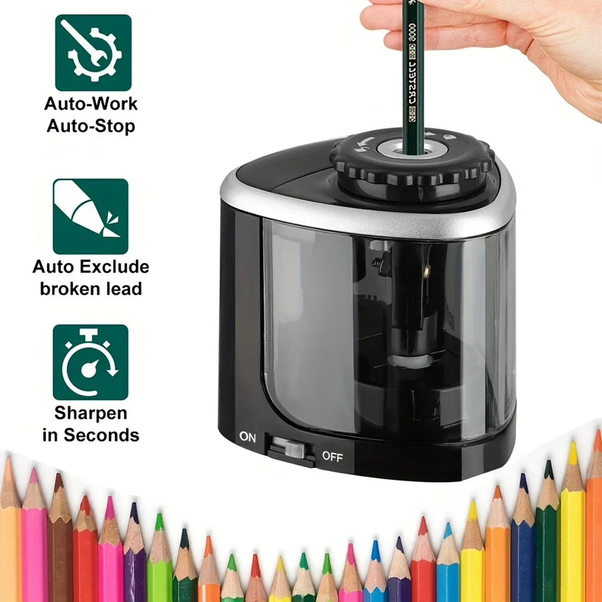 デスクトップ電動シャープナーアセンブリ自動鉛筆削り器、学生、 - Electric Pencil Sharpener Usb のレビューと価格