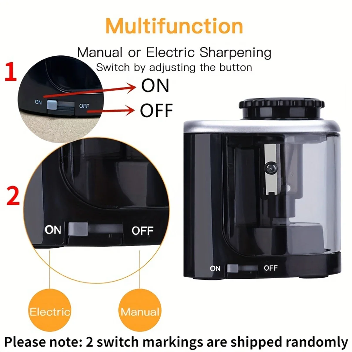 デスクトップ電動シャープナーアセンブリ自動鉛筆削り器、学生、 - Electric Pencil Sharpener Usb のレビューと価格