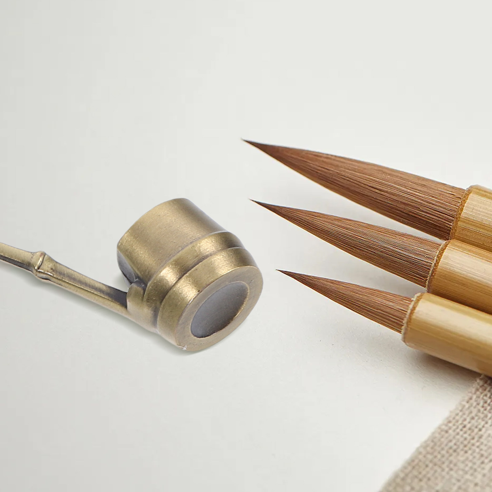 書道用水ひしゃく 銅合金製手作り水すくいブラシウォッシャー  - Writing Tools のレビューと価格