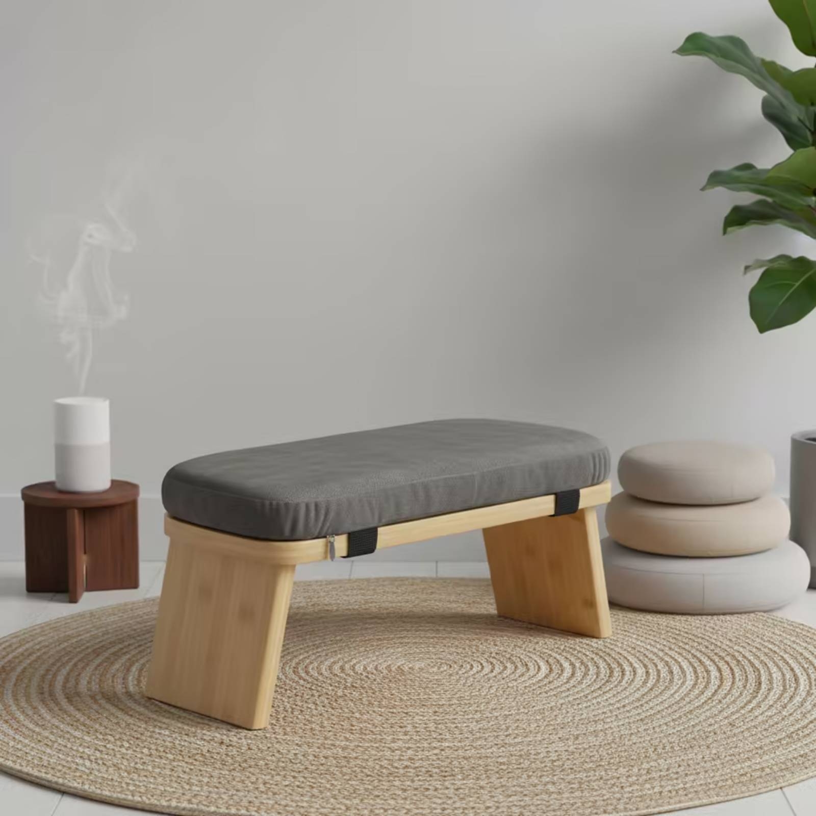 クッション付きひざまずきスツール 快適な瞑想用ベンチ 布張り - Office Furniture のレビューと価格