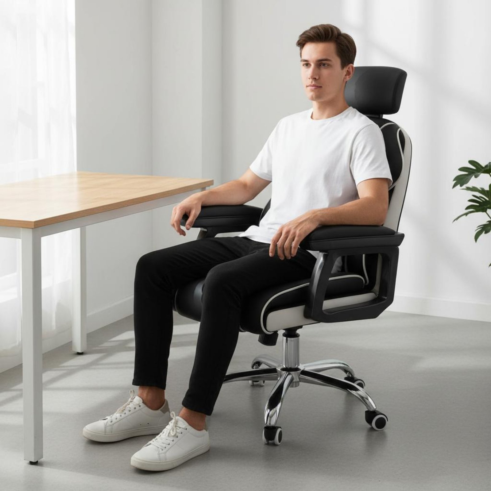人間工学に基づいたゲーミングチェア、高さ調節可能、ハイバック - Office Furniture のレビューと価格