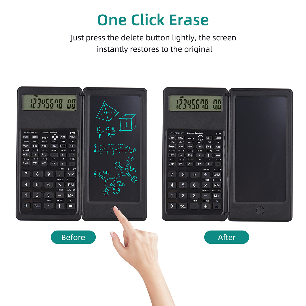 科学計算機、折りたたみ式タブレット付き、多機能エンジニアリン - Scientific Calculator For Secondary School のレビューと価格
