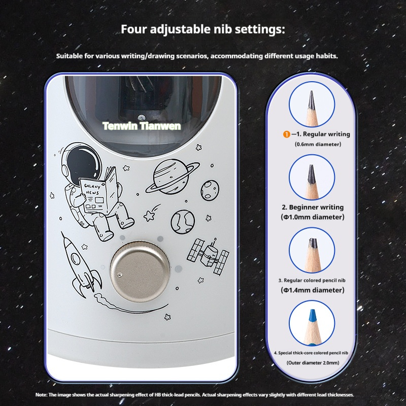 Tenwin USB‑C電動鉛筆削り器、7‑11.5mmの鉛 - Electric Pencil Sharpener Usb のレビューと価格