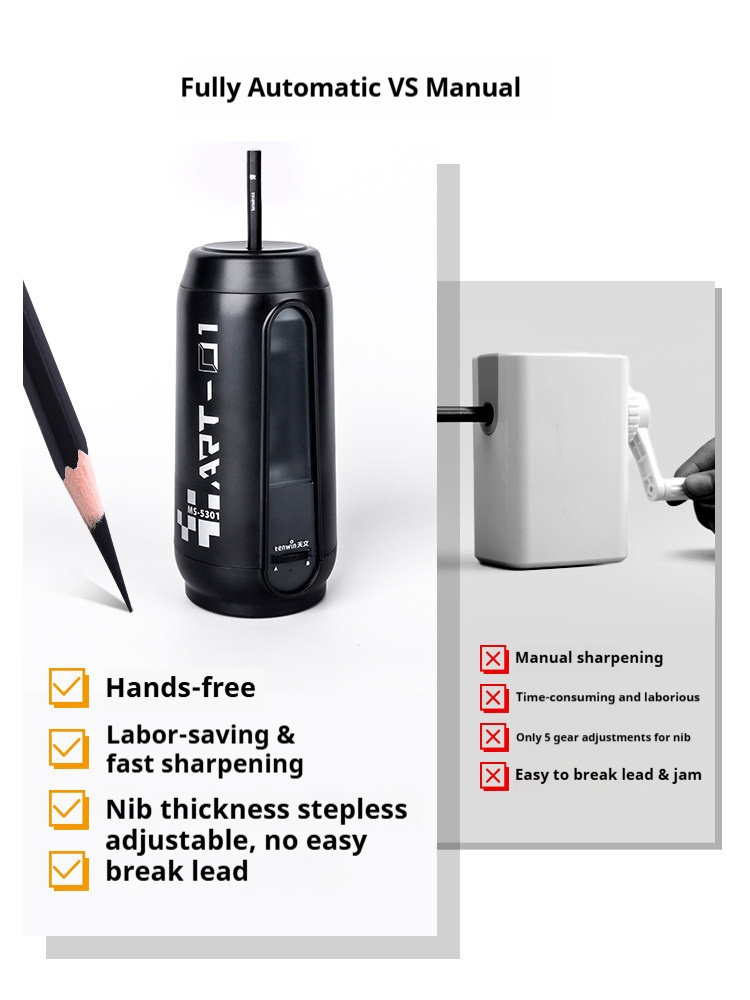 Tenwin 全自動電動鉛筆削り器、USB-C充電式、色鉛筆 - Electric Pencil Sharpener Usb のレビューと価格