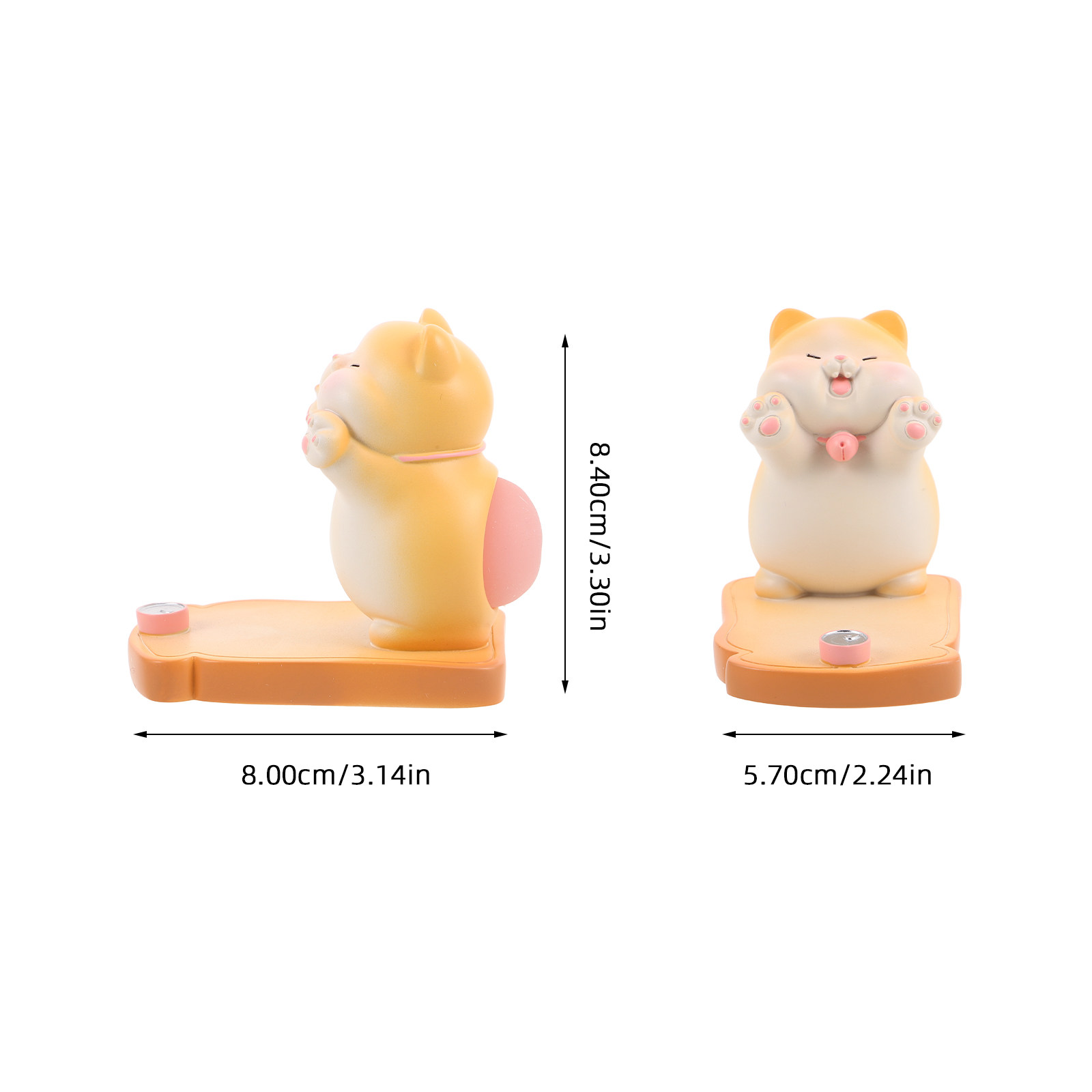 かわいい猫の携帯電話ホルダー、樹脂製の漫画デザインの携帯電話 - Desk Accessories のレビューと価格