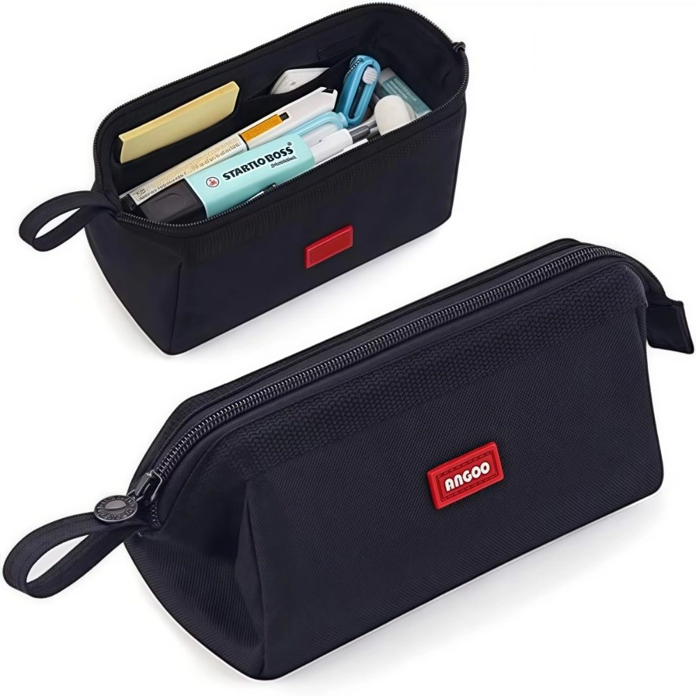 オックスフォード生地キャンバスペンケース シンプルデザイン  - Aesthetic Large Pencil Case Pouch のレビューと価格